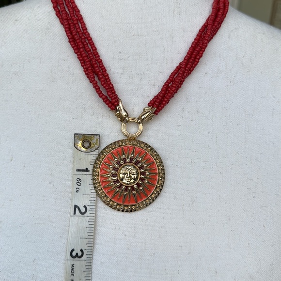 Vintage and RARE Bob Mackie sun goddess pendant necklace. - Picture 5 of 7